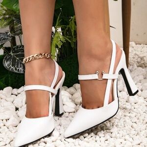 Elegant White Women's Heels